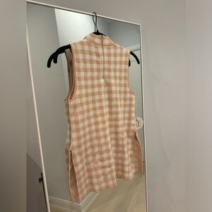 Staud Burke Top in Nude Gingham